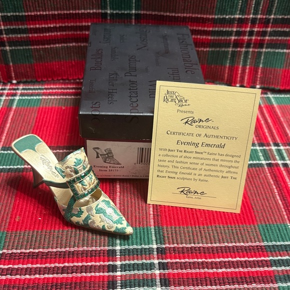 Just The Right Shoe Shoes - Just The Right Shoe Evening Emerald Heels - Green and Gold